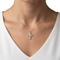 Passion Cross Pendant Necklace, Sterling Silver, 12k Green and Rose Gold Black Hills Gold Motif, 18''