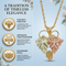 Two Leaf Necklace, 10k Yellow Gold, 12k Pink and Green Leaf Black Hills Gold Motif, 18"
