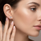 Ave 369 Bead Heart Earrings, Sterling Silver, and 12k Rose Gold Black Hills Gold Motif