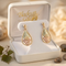 Rope Trim Teardrop Dangle Earrings, 10k Yellow Gold, 12k Green and Rose Gold Black Hills Gold Motif