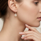 White Powder Coat Snow Flake Earrings, Sterling Silver, 12k Rose Gold Black Hills Gold Motif