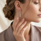 Rhodium-Plated Sterling Silver Sways Shepherd Hook Earrings, 12k Rose Gold Black Hills Gold