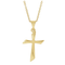 14k Yellow Gold Curvy Cross Pendant Necklace