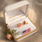 Petite 3D Rose Earrings, 10k Yellow Gold, 12k Green and Rose Gold Black Hills Gold Motif