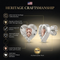 Ave 369 Bead Heart Earrings, Sterling Silver, and 12k Rose Gold Black Hills Gold Motif