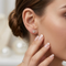 Diamond-Cut Angel Heart Stud Earrings, Sterling Silver, 12k Rose and Green Gold Black Hills Gold