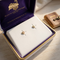 Split Leaf Heart Earrings, 10k Yellow Gold, 12k Green and Rose Gold Black Hills Gold Motif