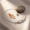 Leaf Ankle Bracelet, Sterling Silver, 12k Green and Rose Gold Black Hills Gold Motif, 9.25"