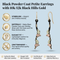 Black Powder Coat Petite Earrings, 10k Yellow Gold, 12k Green and Rose Gold Black Hills Gold Motif