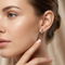 Ave 369 Black Powder Coat Post Earrings, 10k Yellow Gold, 12k Green and Rose Gold Black Hills Gold Motif