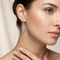 Diamond-Cut Oval Dangle Earrings, Sterling Silver, 12k Green and Rose Gold Black Hills Gold Motif