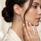 Freeform with Petite Leaves Earrings, Sterling Silver, 12k Green and Rose Gold Black Hills Gold Motif