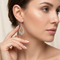 Dangle Earrings, Sterling Silver, 12k Green and Rose Gold Black Hills Gold Motif