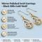 Mirror Polished Swirl Earrings, 10k Yellow Gold, 12k Green and Rose Gold Black Hills Gold Motif