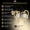 Ave 369 Created Opal Heart Stud Earrings, 10k Yellow Gold, 12k Green Gold, 12k Rose Gold Black Hills Gold