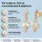 Victorian-Style Drop Earrings, 10k Yellow Gold, 12k Green and Rose Gold Black Hills Gold Motif