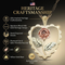 Open Heart Rose Pendant Necklace, 10k Yellow Gold, 12k Green Gold, 12k Rose Gold Black Hills Gold