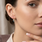 Oval Blue Topaz Earrings, 10k Yellow Gold, 12k Green and Rose Gold Black Hills Gold Motif