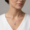 Ave 369 Garnet Pear Pendant Necklace, Sterling Silver, 12k Green and Rose Gold Black Hills Gold Motif, 18''