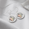 Diamond-Cut Circle Earring, Sterling Silver, 12k Green and Rose Gold Black Hills Gold Motif