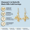 Diamond-Cut Butterfly Earrings, 10k Yellow Gold, 12k Green and Rose Gold Black Hills Gold Motif