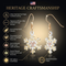 White Powder Coat Snow Flake Earrings, Sterling Silver, 12k Rose Gold Black Hills Gold Motif