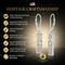 Foliage Rectangle Earrings, Sterling Silver, 12k Rose Gold Black Hills Gold Motif