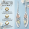 Oval Foliage Earrings, Sterling Silver, 12k Green and Rose Gold Black Hills Gold Motif