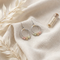 Twice Circle Hoop Earrings, Sterling Silver, 12k Green and Rose Gold Black Hills Gold Motif