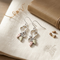 Unique Design with Leaves Earrings, Sterling Silver, 12k Green and Rose Gold Black Hills Gold Motif