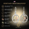 Round Drop Earrings, Sterling Silver, 12k Green and Rose Gold Black Hills Gold Motif