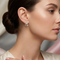 Diamond-Cut Rose Flower Earrings, Sterling Silver, 10k Gold, 12k Green and Rose Gold Black Hills Gold Motif