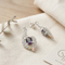 Mystic Fire Topaz Earrings, Sterling Silver, 12k Green and Rose Gold Black Hills Gold Motif