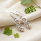 Dangling Swirl Earrings, Sterling Silver, 12k Green and Rose Gold Black Hills Gold Motif