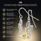 Sculpting Dangle Earrings, Sterling Silver, 12k Green and Rose Gold Black Hills Gold Motif