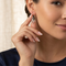 Swirl with Petite Leaves Earrings, Sterling Silver, 12k Green and Rose Gold Black Hills Gold Motif