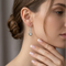 Ave 369 Created Opal Heart Antique Earrings, Sterling Silver, 12k Green Gold and Rose Gold Black Hills Gold Motif