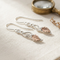 Freeform Earrings, Sterling Silver, 12k Green and Rose Gold Black Hills Gold Motif