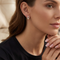Diamond Spilt Leaf Earrings, Sterling Silver, 12k Green Gold and Rose Gold Black Hills Gold Motif