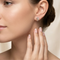 Delicate Frosted Leaf Stud Earrings, Sterling Silver, 12k Green and Rose Gold Black Hills Gold Motif