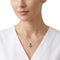 CZ Antiqued Pendant Necklace, Sterling Silver, 12k Green and Rose Black Hills Gold Motif, 18''