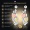 Ave 369 Ball Post Earrings, Sterling Silver, 12k Green and Rose Gold Black Hills Gold Motif