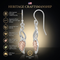 Freeform Earrings, Sterling Silver, 12k Green and Rose Gold Black Hills Gold Motif