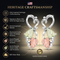 Diamond-Cut Heart Earrings, Sterling Silver, 12k Green and Rose Gold Black Hills Gold Motif