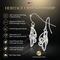 Swirl with Petite Leaves Earrings, Sterling Silver, 12k Green and Rose Gold Black Hills Gold Motif