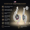Mystic Fire Topaz Earrings, Sterling Silver, 12k Green and Rose Gold Black Hills Gold Motif