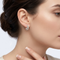 Graduated Leaves Semi Hoop Earrings, Sterling Silver, 12k Green and Rose Gold Black Hills Gold Motif