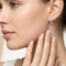 Petite Semi Hoop Earrings, Sterling Silver, 12k Green and Rose Gold Black Hills Gold Motif