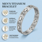 Men's Titanium Matte and Polished 8mm Bracelet, 8.5 Inches