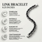 Men’s Stainless Steel Bicycle Chain Link Bracelet with Black Rubber Inlay, 316L Hypoallergenic Heavy Link Biker Bracelet, Fold-Over Clasp, 8.25 Inch